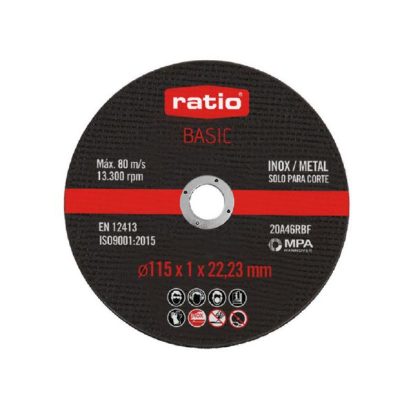 Disco corte inox/metal RATIO Basic