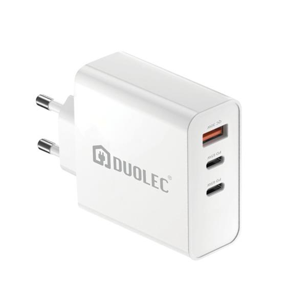 Cargador triple 65W Blanco