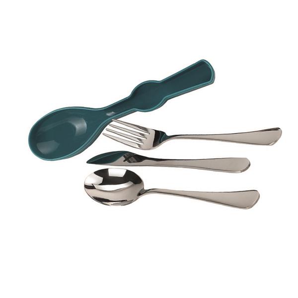 Set cubiertos metal. con estuche