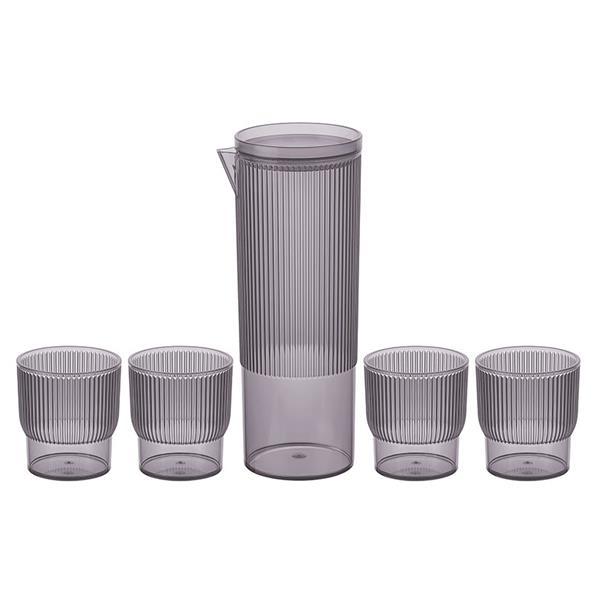 SET JARRA 1,1L+4 VASOS NEVE PS AHUMADO