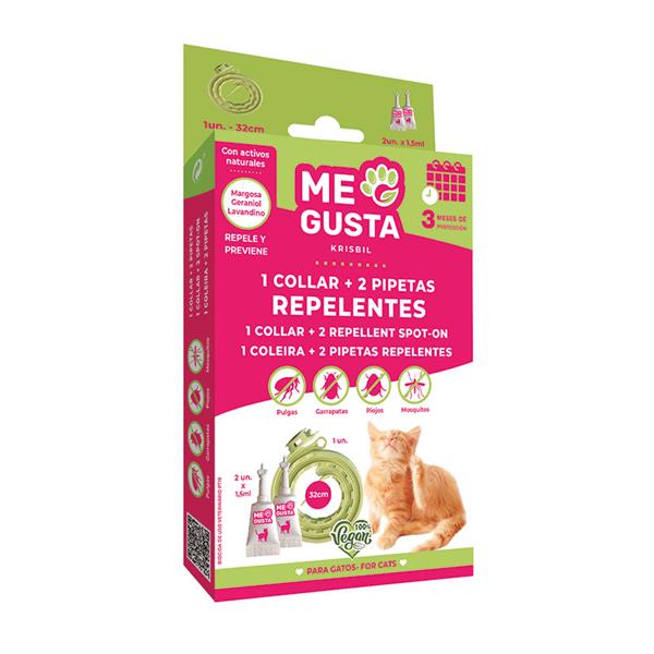 Pack Repelente gato collar + 2 pipetas