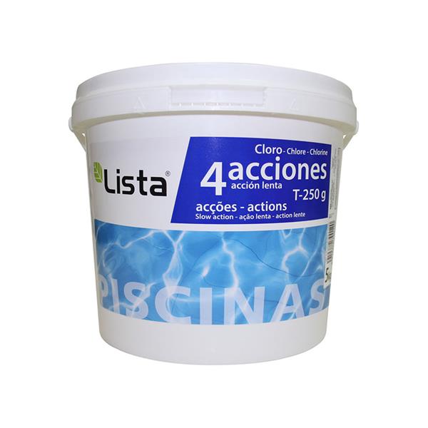 Cloro 4 acciones T-250 gr.. 5 K. Lista