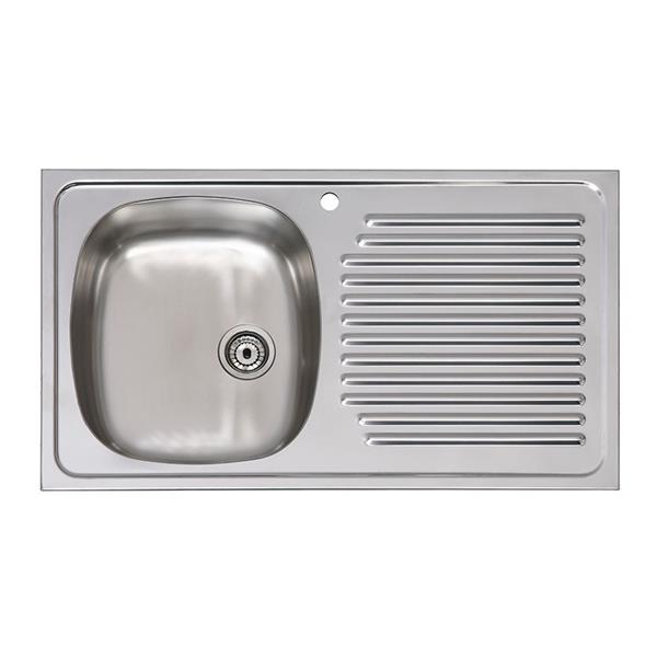 Fregadero acero inoxidable 1SE recha PRACTIC Ares 80x51