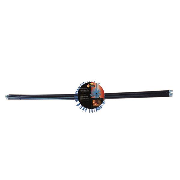 Kit deshollinador nylon OKFUEGO. 4 varillas con erizo Oe 200 mm. 5,6 m