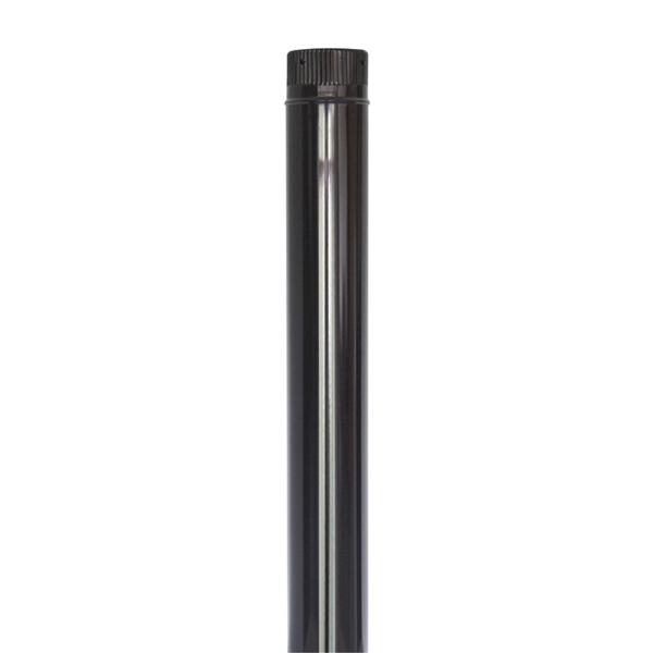 TUBO ESTUFA VITRIF NEGRO 1 M . Oe 100 mm.