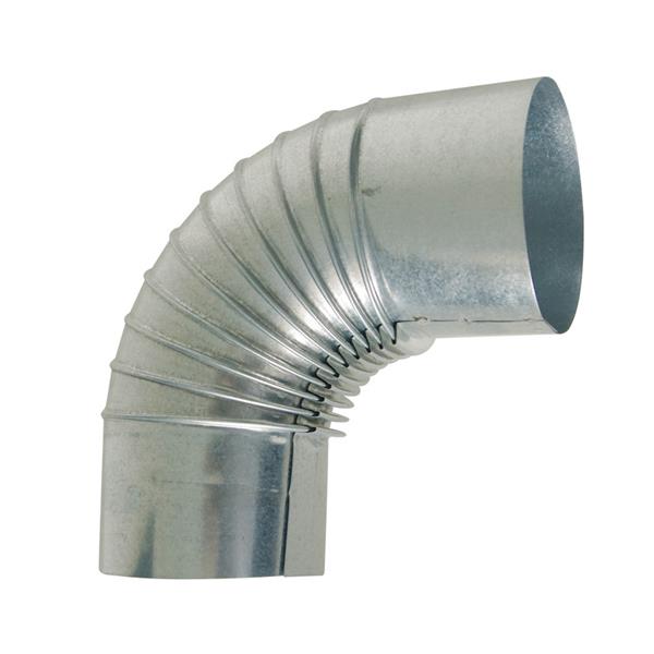 CODO 90&ordm; RIZADO ESTUFA GALV.  &Oslash; 150 MM.