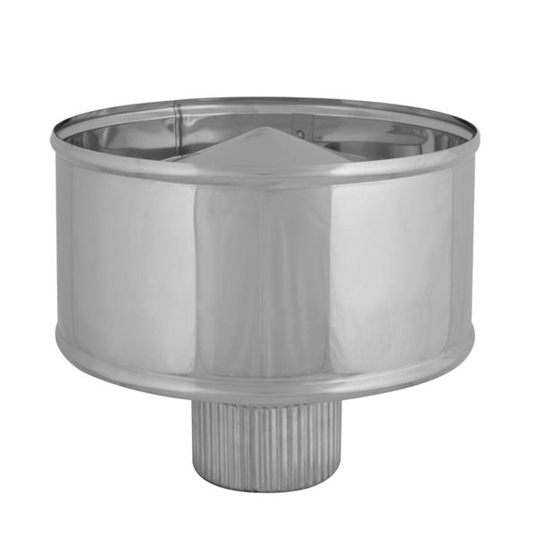 SOMBRERO ESTUFA PELLET INOX316 L.Oe80 mm.
