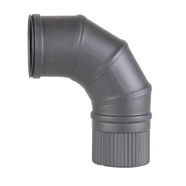 CODO 90 (o) PELLET  INOX PINT GRAF Oe 80 mm