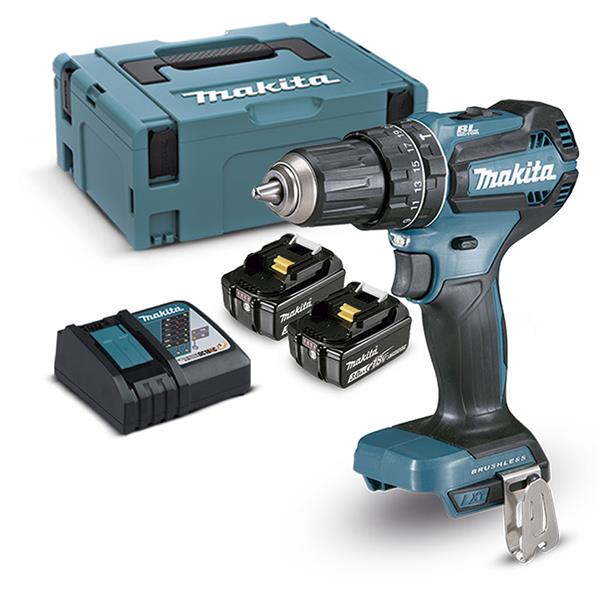 Taladro percutor Makita DHP485RFJ bl 18v lxt 50nm 3ah