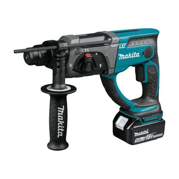 Martillo ligero Makita DHR202RTJ 18v lxt 20mm sds-plus 5ah 2 bat.