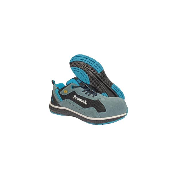Zapato Beawork Dep de seguridad T45. Piel serraje y nailon. Puntera y plantilla no metalica