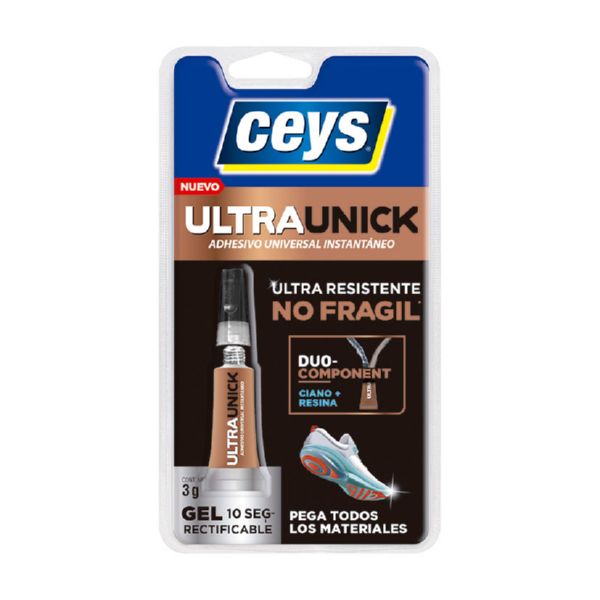 Adhesivo UltraUnick Poder Extremo. Duo-Component. 3 Gr.