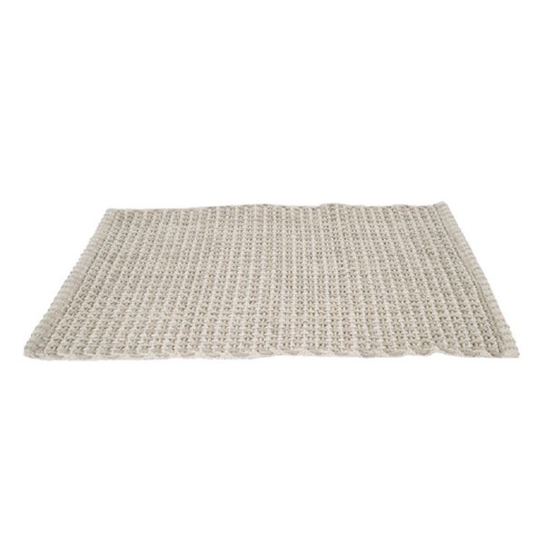Alfombra algodon trenzado 50x90 cm. color topo