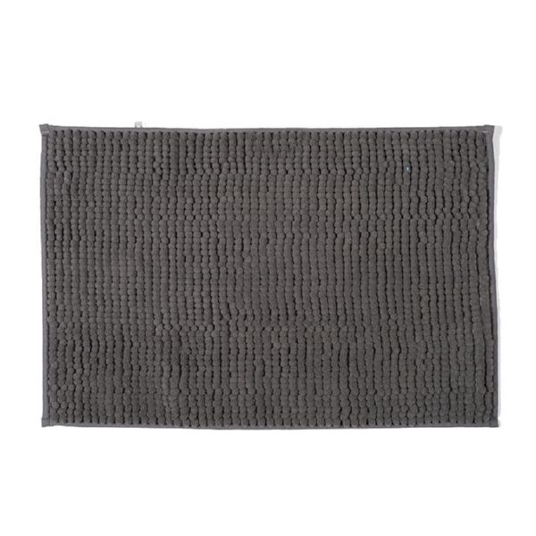Alfombra ba&ntilde;o chenilla microfibra 40x60 cm. gris