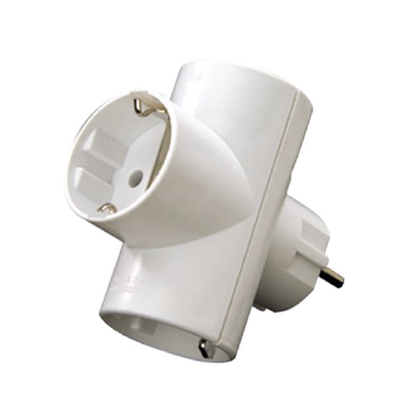 CLAVIJA ENCHUFE TRIPLE BLENCO DUOLEC