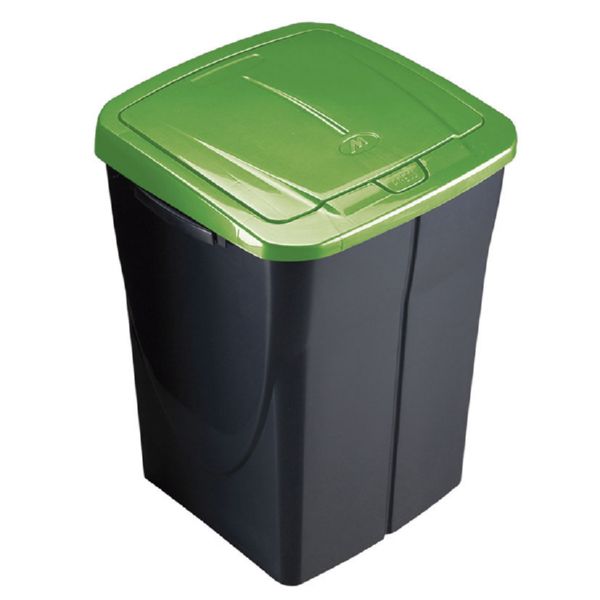 Cubo Ecobin 45 litros. Tapa verde
