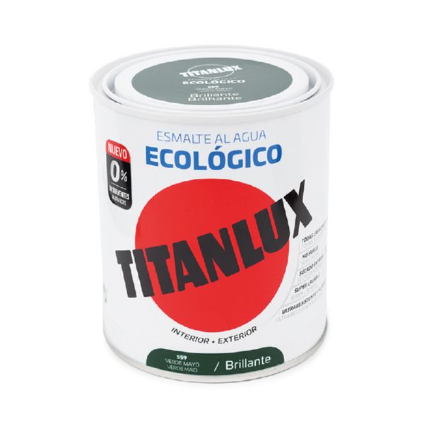 Esmalte al agua titanlux brillante 750ml verde may