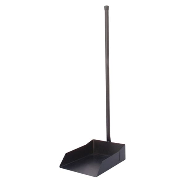 Recogedor met&aacute;lico con pie. 76 cm.