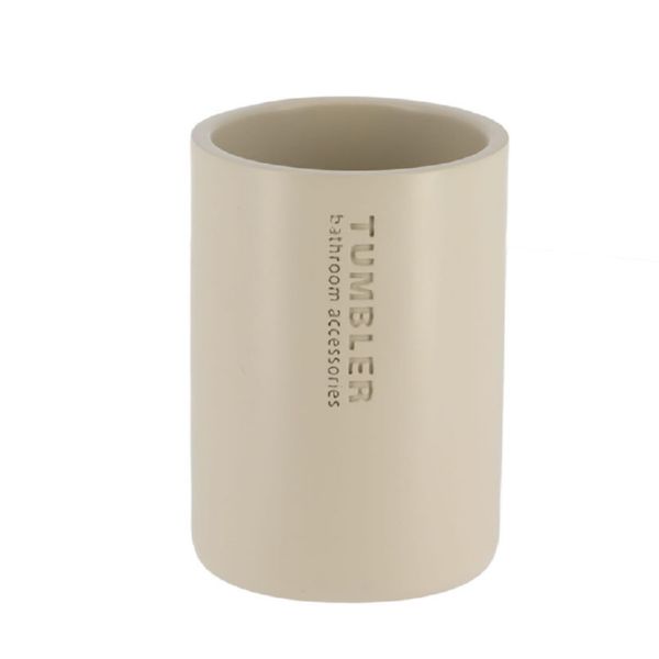 Vaso para cepillo dientes poliresina beige