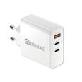 Cargador triple 65W Blanco