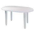 Mesa Oval 130 x 90 cm. Blanco.